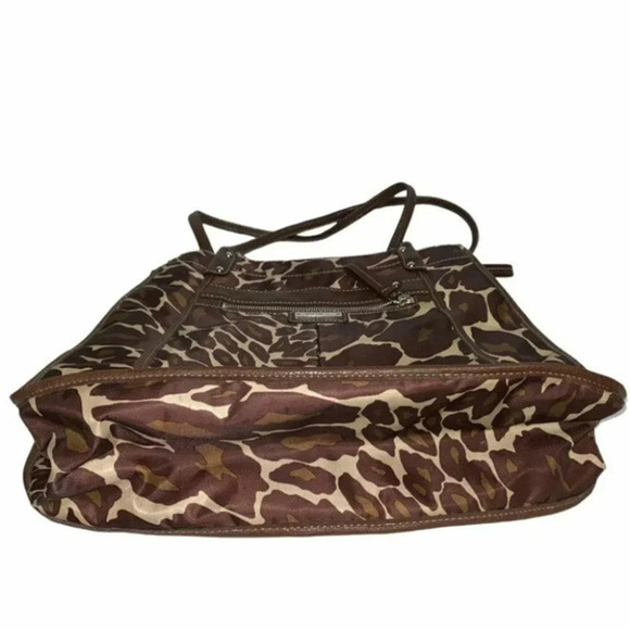 Nine West‎ nylon leopard tote with leather trim - Picture 8 of 13